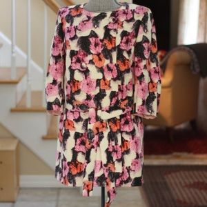 J crew collection floral jacquard coat